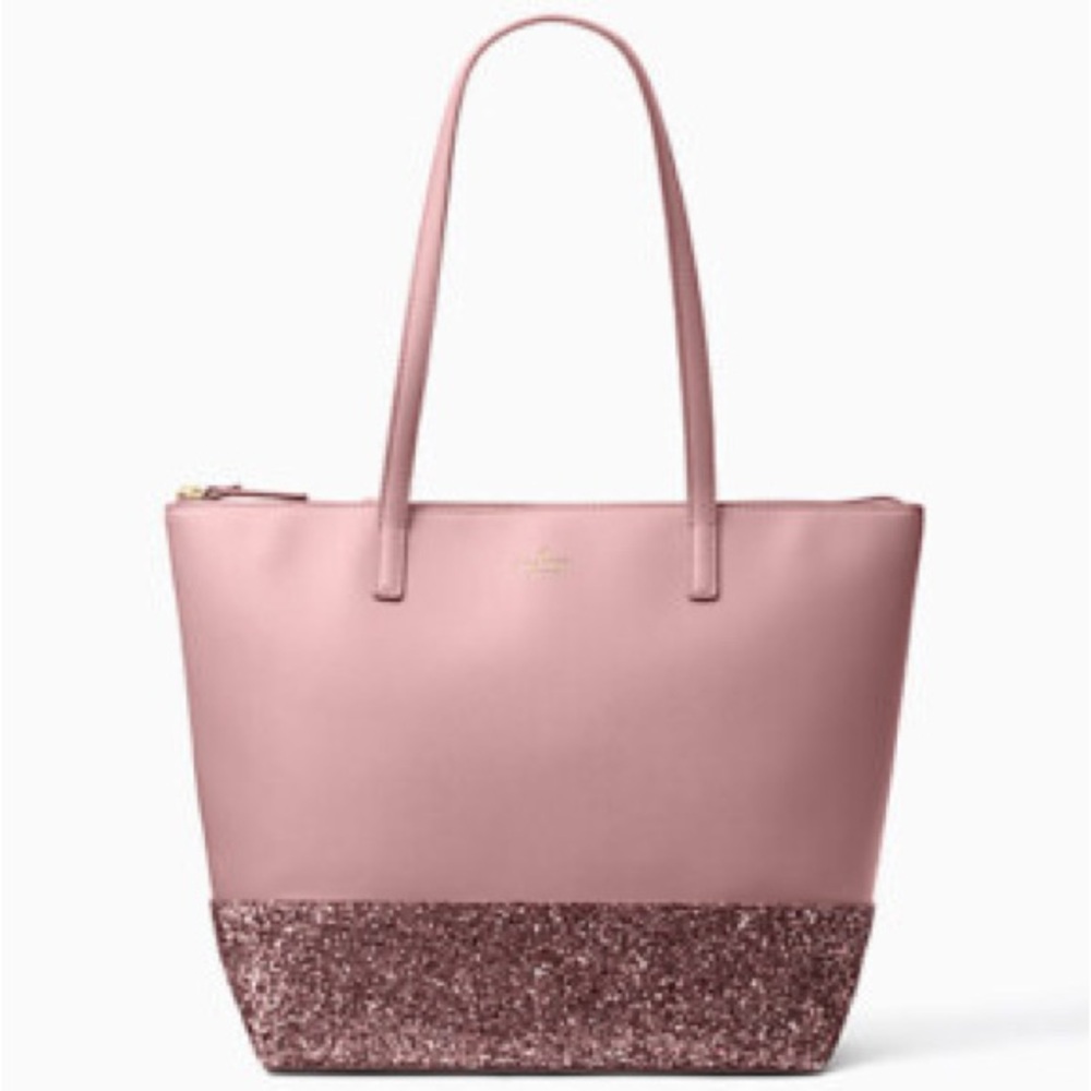 Kate Spade great court glitter penny Pink and Glitter Tote